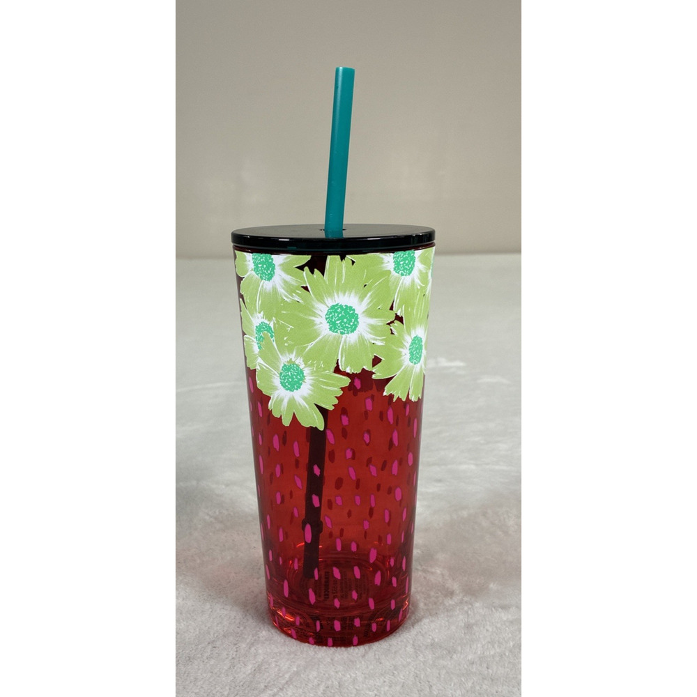 2) Starbucks Summer 2022 Strawberry Glass Tumbler 18oz Limited Rare FS Charity - Picture 3 of 16